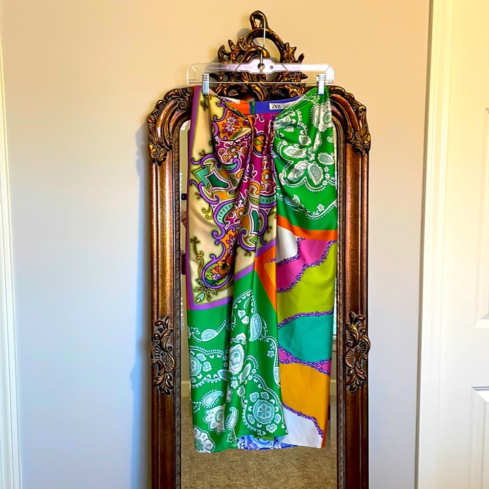 Zara Faux Wrap Midi Skirt NWT *PRICE FIRM*